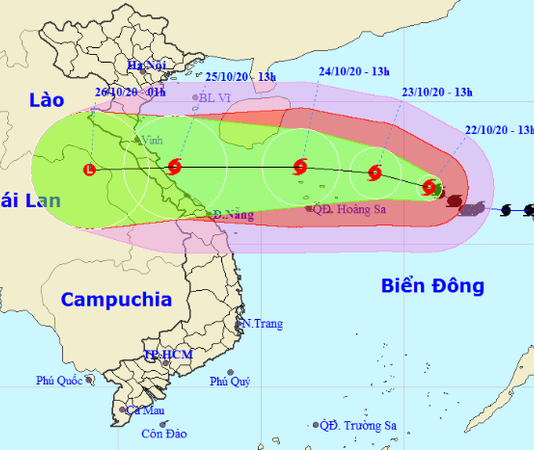 Bão số 8 giật cấp 14, hướng vào vùng biển Nghệ An - Quảng Trị
