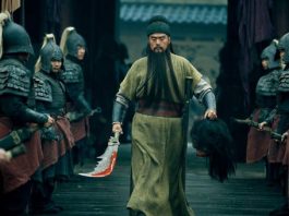 Hình ảnh nhân vật Quan Vũ trên phim.