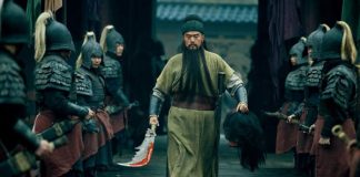 Hình ảnh nhân vật Quan Vũ trên phim.