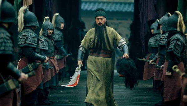 Hình ảnh nhân vật Quan Vũ trên phim.